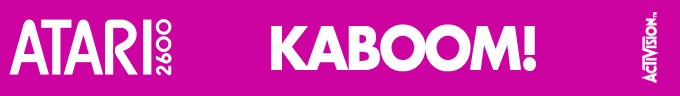 Kaboom! logo for Atari 2600